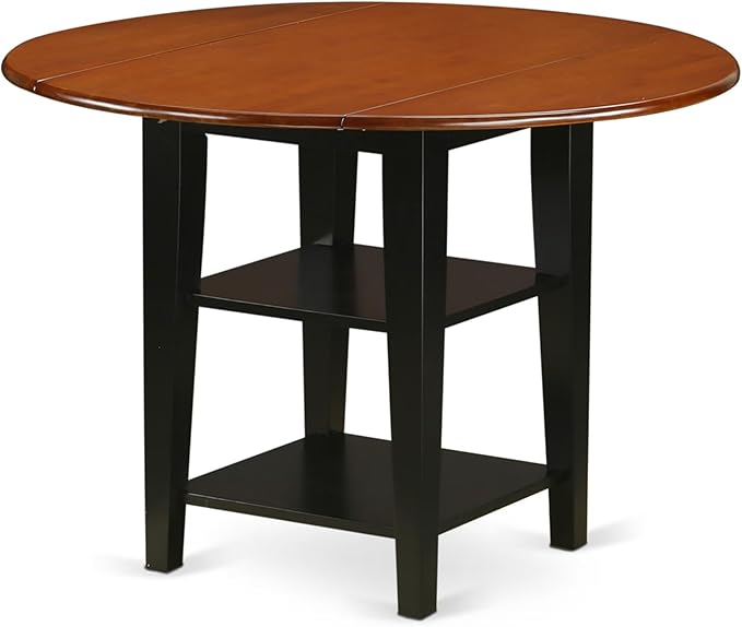East West Furniture SUAN3-BCH-C 3 Piece Dining Room Table Set Contains a Round - Image 6