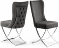 Ottomanson Royal Dining Chairs Set of 8 – Upholstered Tufted Microfiber by Ottomanson