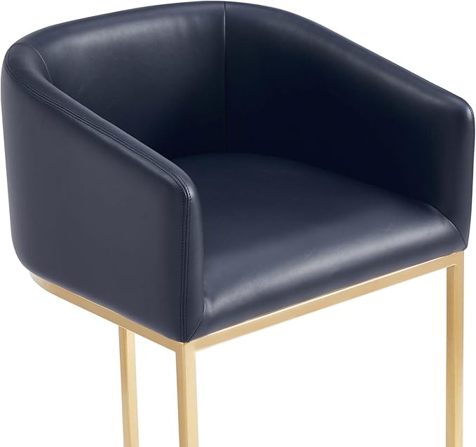 Manhattan Comfort Louvre 26 Inch Mid Century Modern Counter Height Bar Stools - Image 5