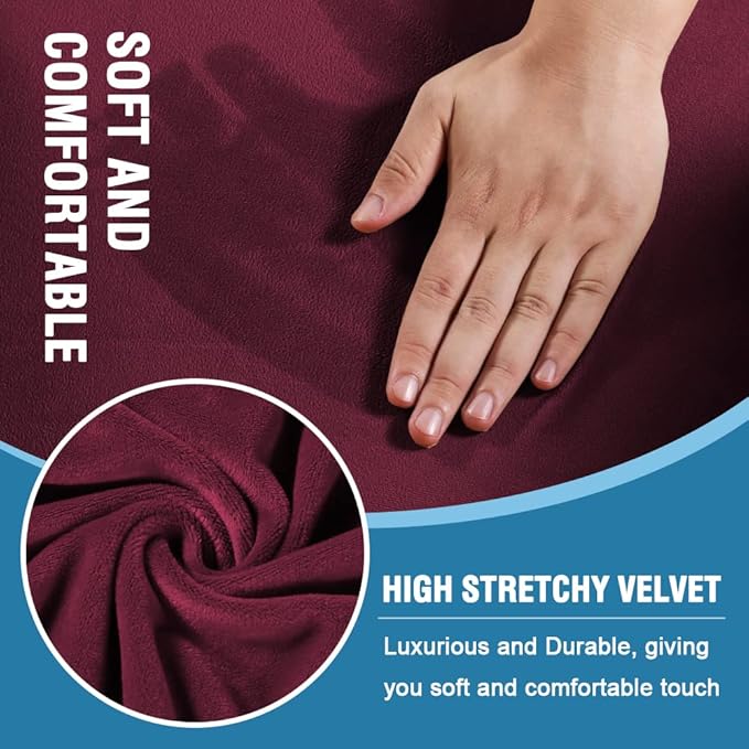 H.VERSAILTEX Sofa Cover 3 Piece T Cushion Sofa Slipcovers Thick Velvet Couch - Image 3