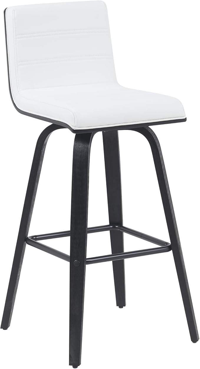 Armen Living Vienna Modern Swivel 30" Bar Height Barstool - Image 2