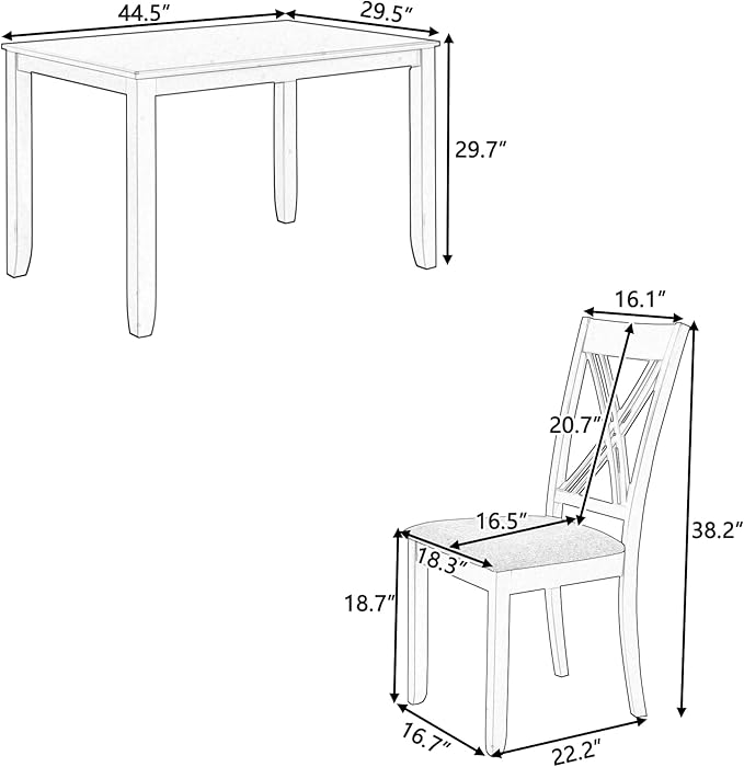 Ball & Cast Dining Table Set for 4 - Image 3