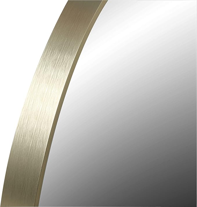 FrameWorks 28" Deluxe Contemporary Brass Gold Circular Aluminum Mirror - Image 8