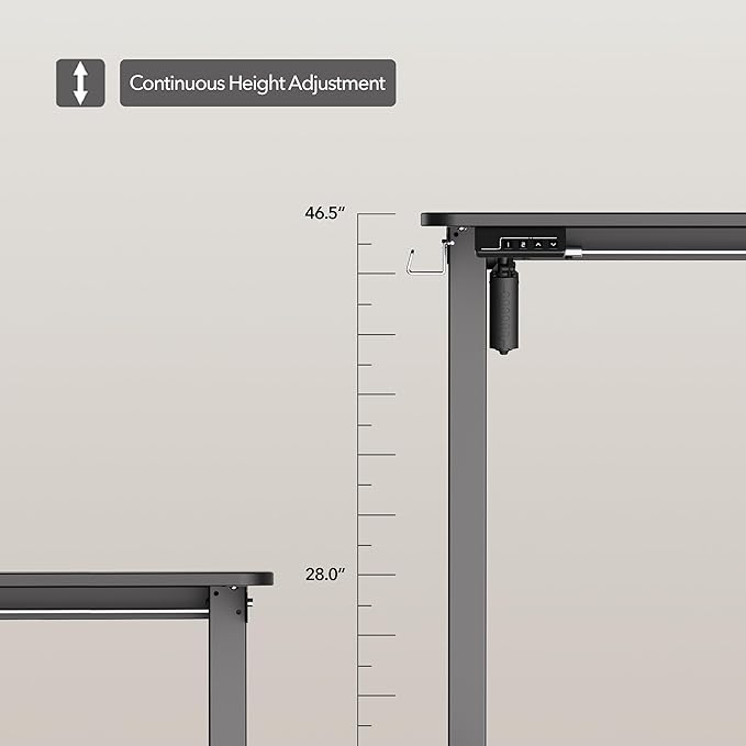 Electric Standing Desk Adjustable Height, 55x24 Inches Sit Stand up Desktop - Image 5