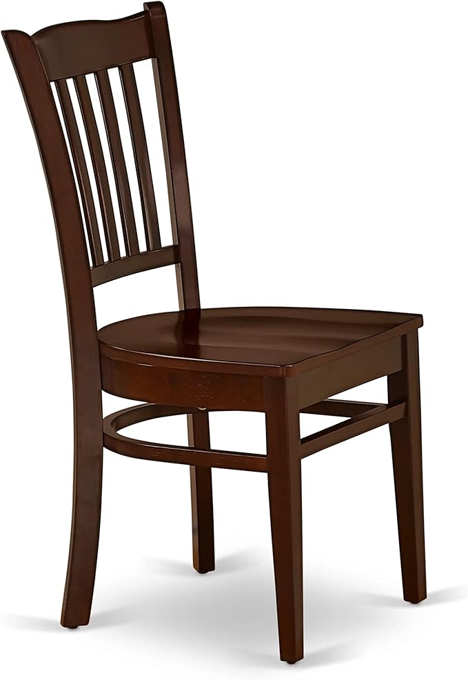 East West Furniture HBGR5-MAH-W 5 Piece Dining Table Set - Image 7