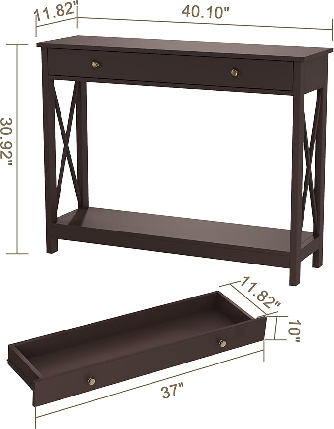Treocho Black Console Table - Image 2