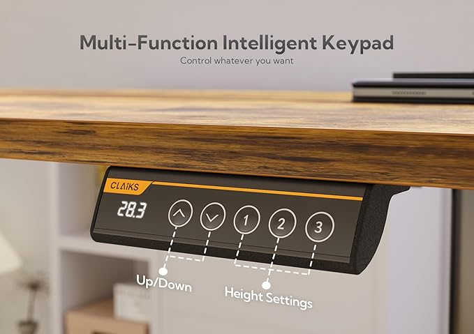 Claiks Electric Standing Desk, Adjustable Height Stand up Desk, 55x24 Inches - Image 9