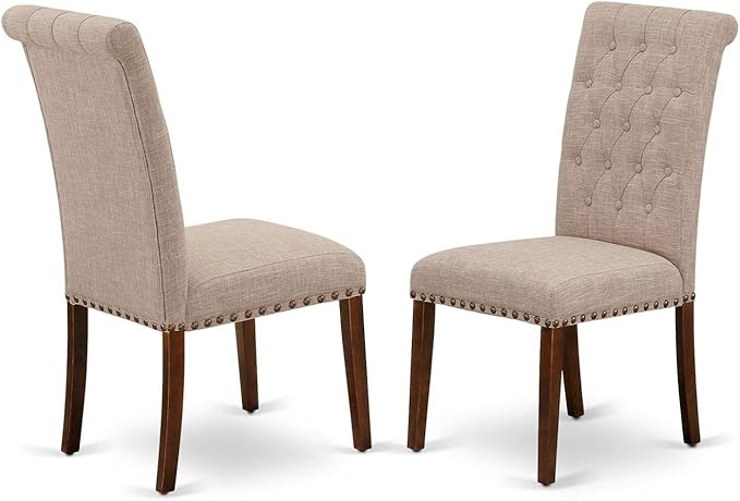 East West Furniture OXBR5-MAH-04 5 Piece Dining Room Table Set Includes a - Image 3
