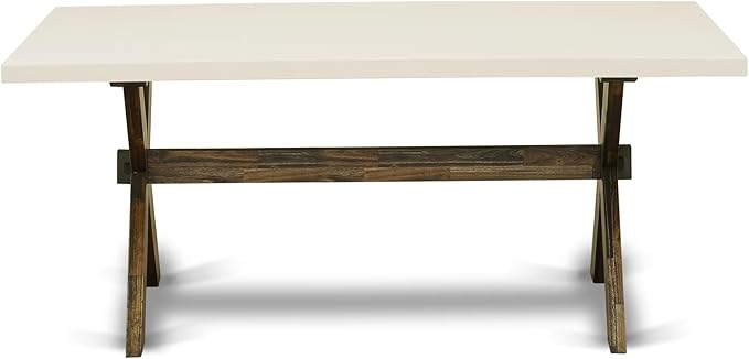 East West Furniture X727MZN32-6 6 Piece Kitchen Table Set Contains a Rectangle - Image 6