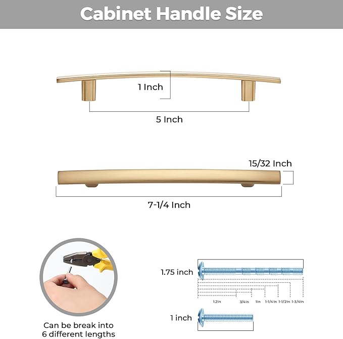 25 Pack Cabinet Handles 5" Hole Center - Image 3