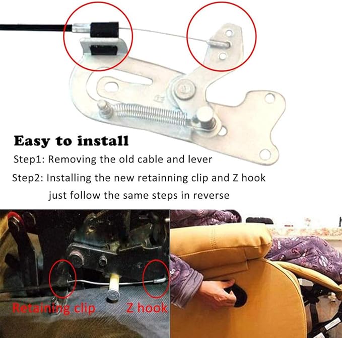 2Pcs Metal Recliner Handle Replacement Parts - Image 3