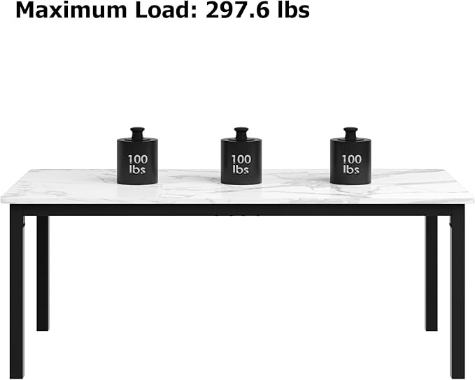 GarveeHome 70.8in Industrial Dining Table - Image 3