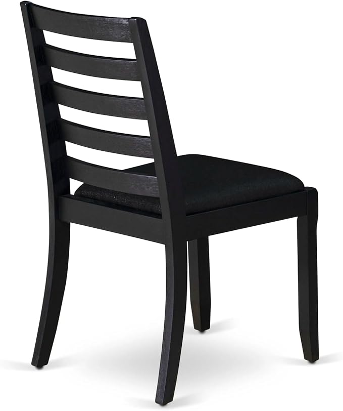 East West Furniture LGX15-BLK-24 -5 Piece Dining Set Includes a Rectangular - Image 10