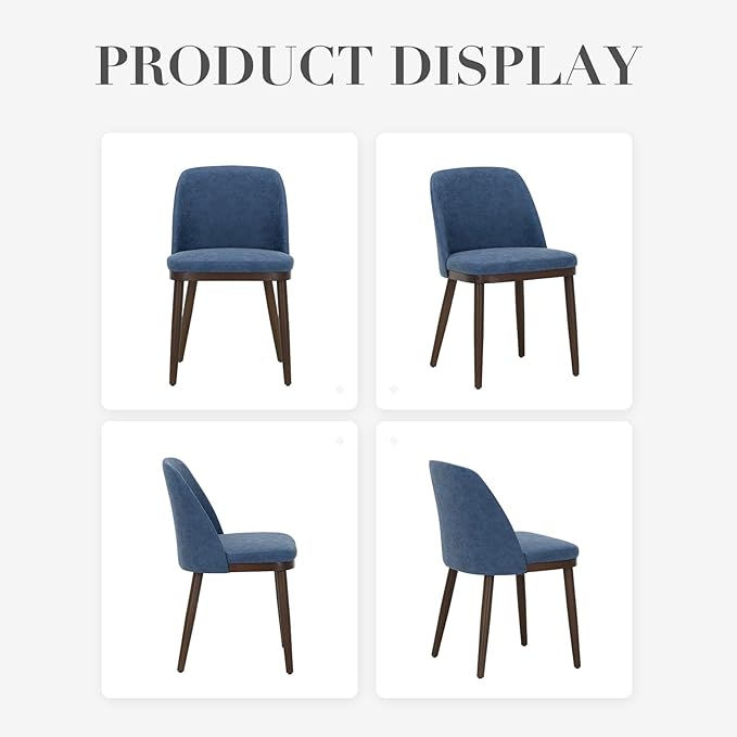 COLAMY Upholstered Dining Chairs Set of 2, Modern Kitchen Chairs - Image 7