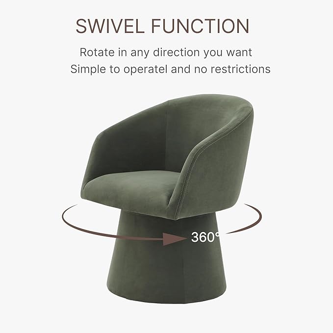 Swivel Dining Chairs Modern Accent Armchair Side Deskchair - Image 4