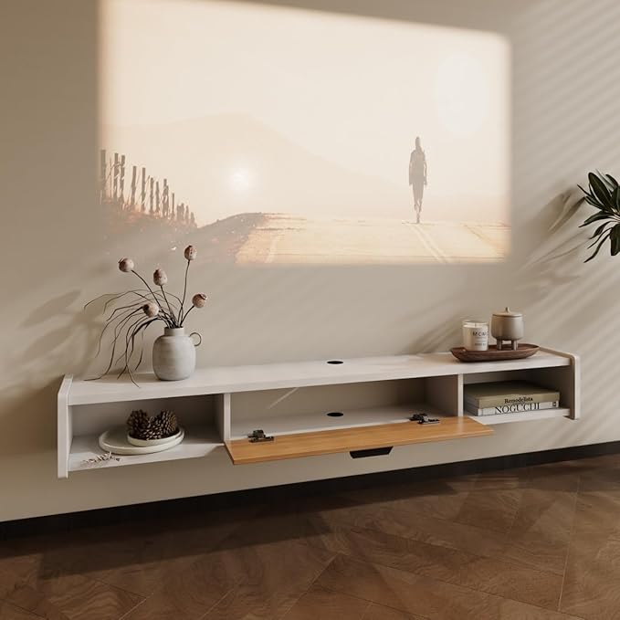 47'' Floating TV Stand, Wall Mounted TV Console, Floating TV Cabinet, Under TV - Image 3