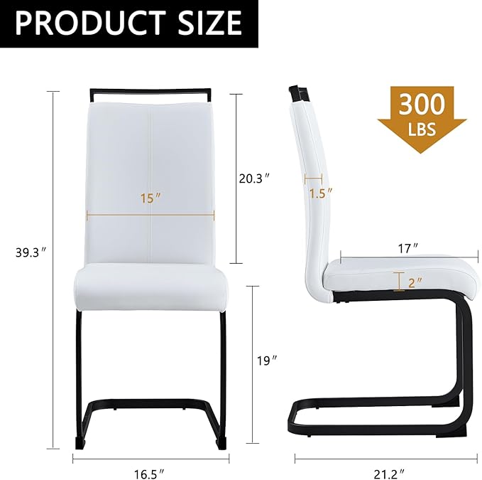 Modern Dining Chairs Set of 6, High Back Kitchen Chairs, Side Room Chair - Image 3