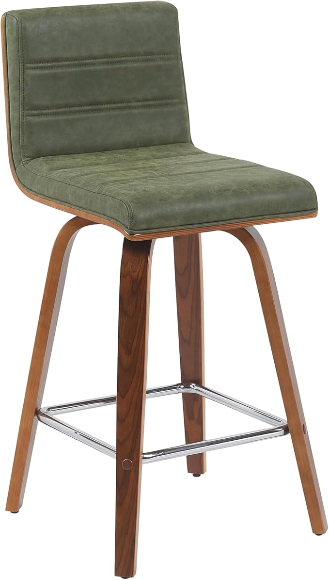 Armen Living Vienna Modern Swivel 26" Counter Height Barstool - Image 2