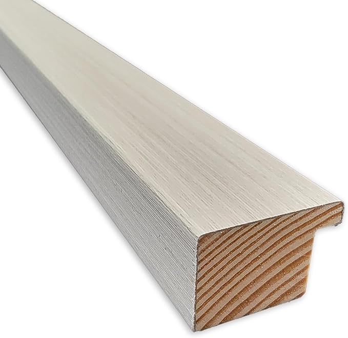 Amanti Art Grey Wall Mirror 26x20 Woodgrain Stripe Grey Rectangle Bathroom - Image 2