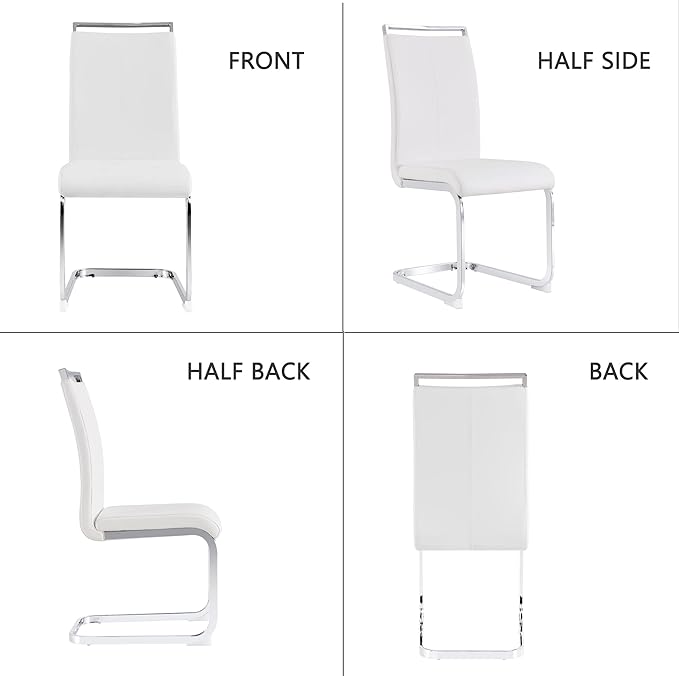 Dining Chairs Set, Kitchen Modern Metal Chairs - Image 4