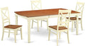 East West Furniture DOQU5-WHI-W 5 Piece Dining Room Table Set Includes a by EastWestFurniture