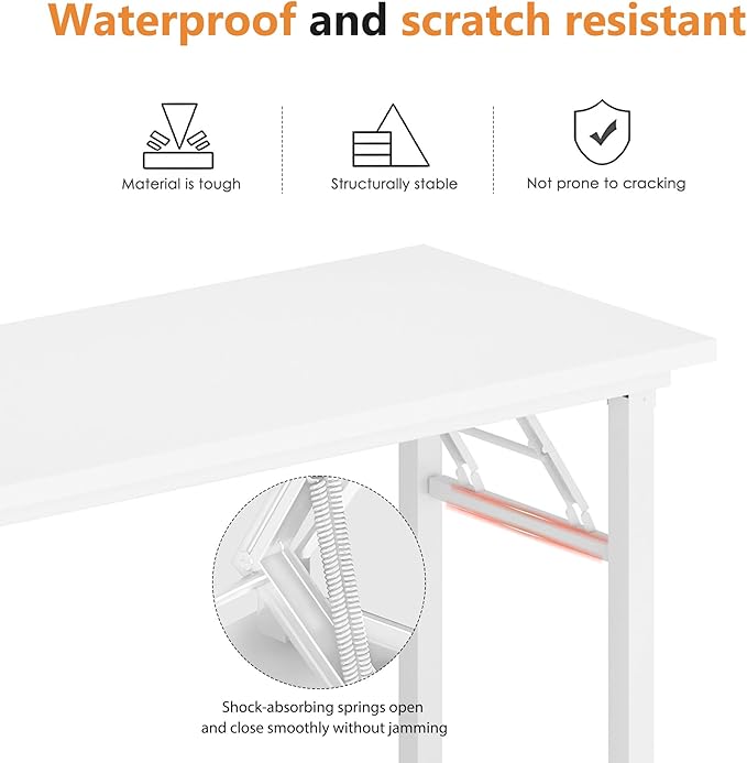 DlandHome Computer Desk Folding Table 39.4 inches Writing Desk - Image 5
