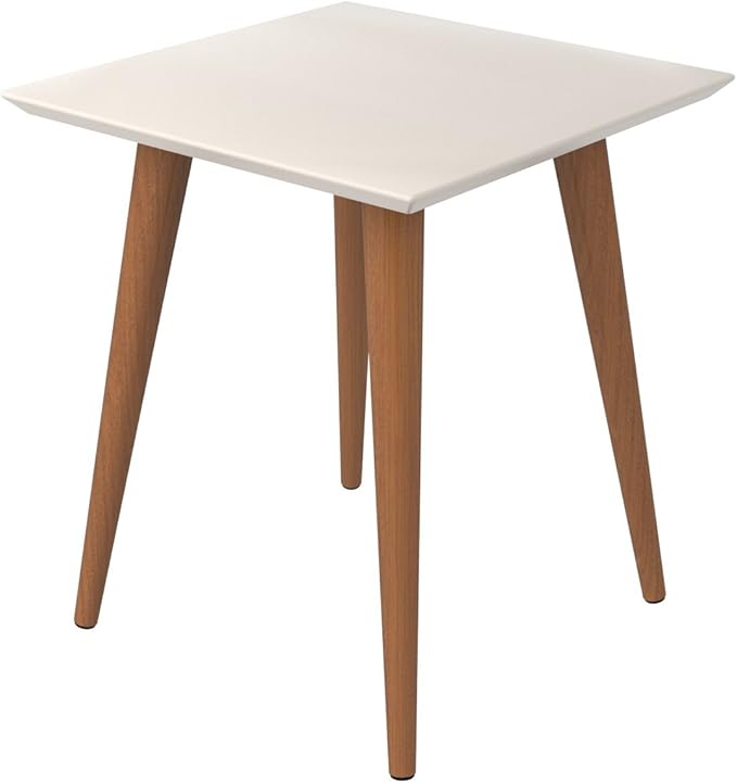 Manhattan Comfort Utopia High Square End Table, Off White by ManhattanComfort