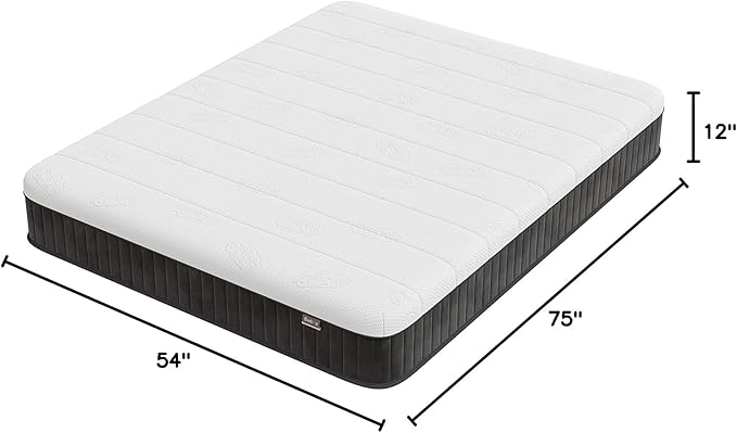 Firm Double Mattress, 12 Inch Memory Foam Full Size Mattress, Full Bed Mattress - Image 2