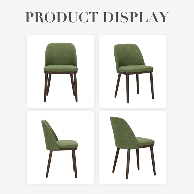 COLAMY Upholstered Dining Chairs Set of 2, Modern Kitchen Chairs - Image 7