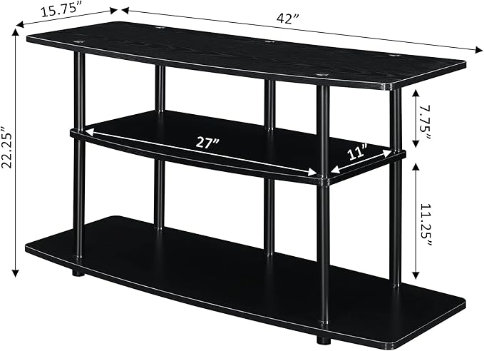 Convenience Concepts Designs2Go No Tools 3-Tier Wide TV Stand 42" - Image 3