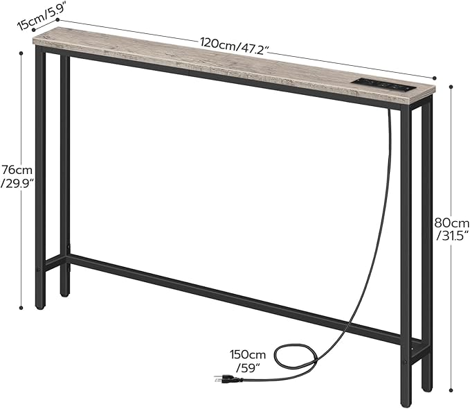 HOOBRO 2 Pack 47.2" Narrow Console Table - Image 3