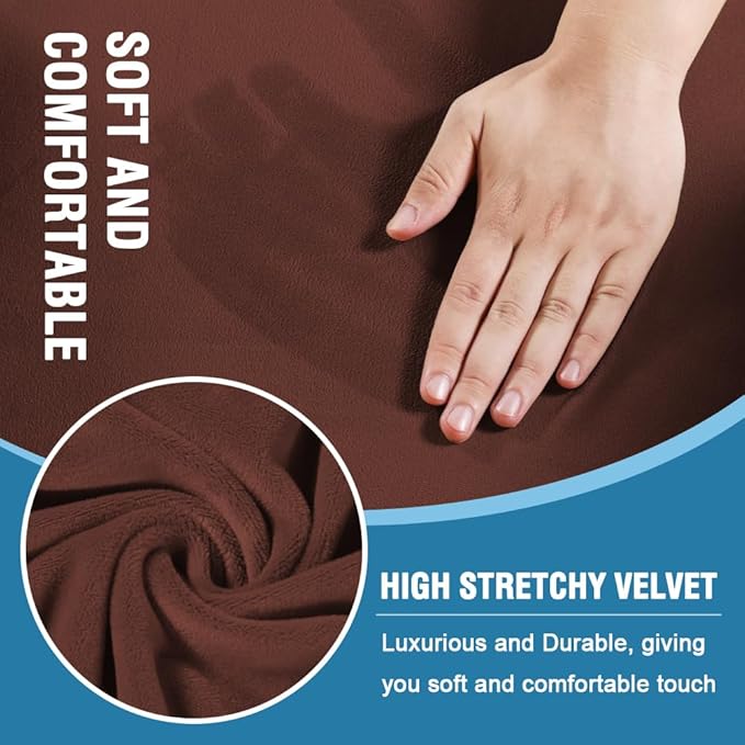 H.VERSAILTEX Sofa Cover 3 Piece T Cushion Loveseat Slipcovers Thick Velvet - Image 3