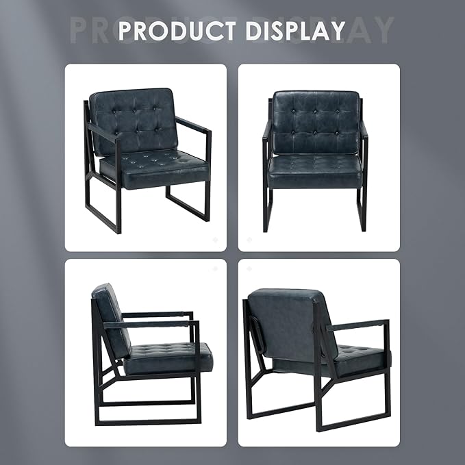 COLAMY Accent Chairs Set of 2, Modern Accent Arm Chairs - Image 7