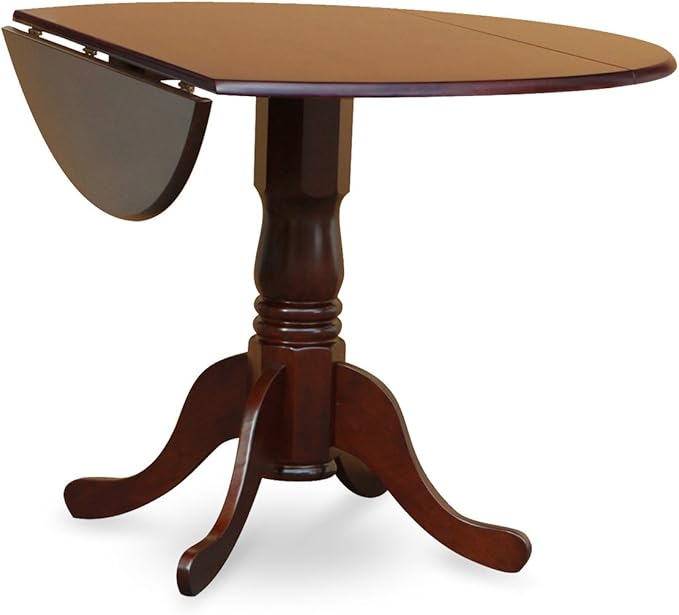 East West Furniture DLAB3-MAH-72 3 Piece Kitchen Table Set Contains a Round - Image 4