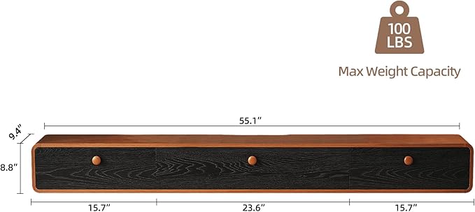 Minimalist 55'' Floating TV Stand - Image 6