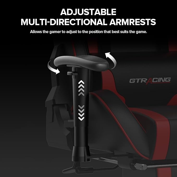 GTRACING Gaming Chair with Footrest Speakers Video Game Chair Bluetooth Music - Image 7
