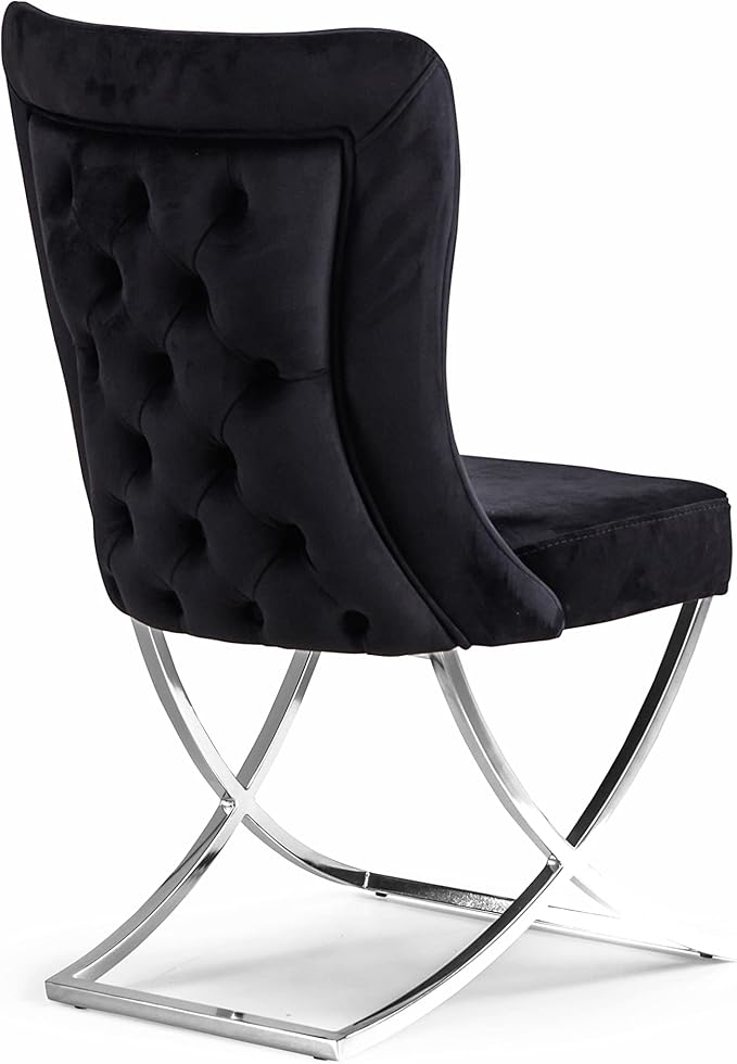 Ottomanson Royal Dining Chairs Set of 4 – Upholstered Tufted Microfiber - Image 6