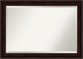 Amanti Art Brown Wall Mirror 29x41 Coffee Bean Brown Rectangle Bathroom Mirror by AmantiArt