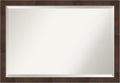 Amanti Art Brown Wall Mirror 27x39 Wildwood Brown Narrow Rectangle Bathroom by AmantiArt