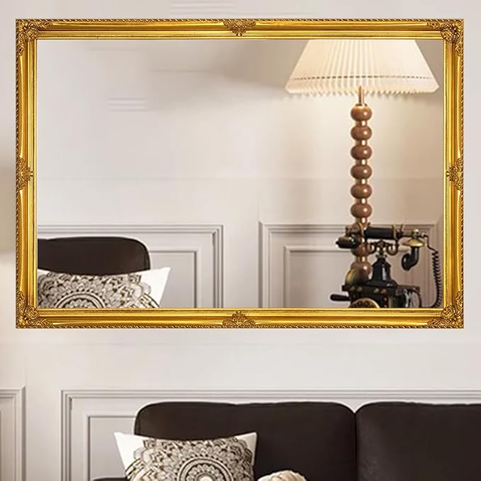 39" x 27" Large Vintage Mirror Wall Decor, Dining Room by AutdotWallMirrors