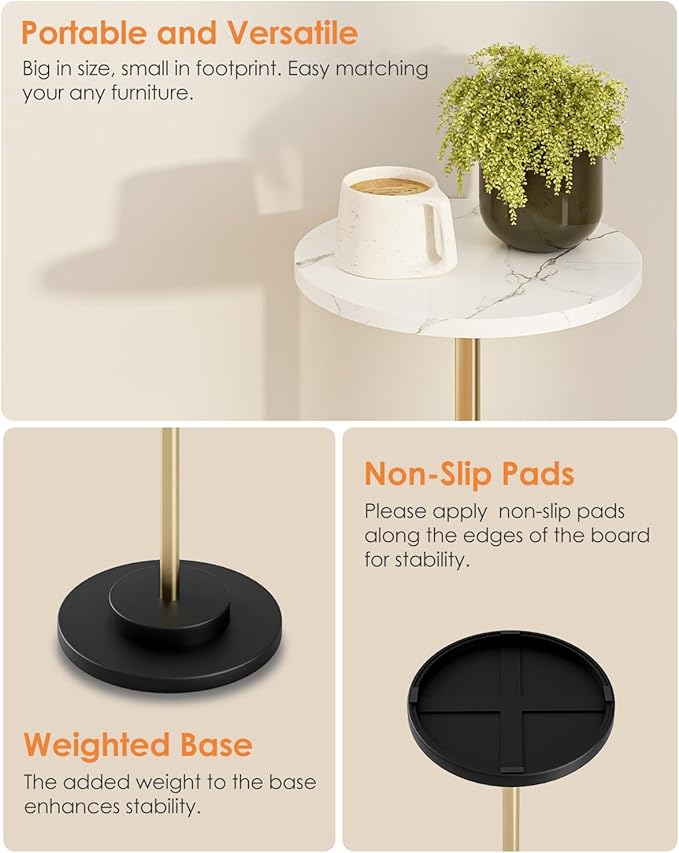Round Side Table, Small Drink Table - Image 6