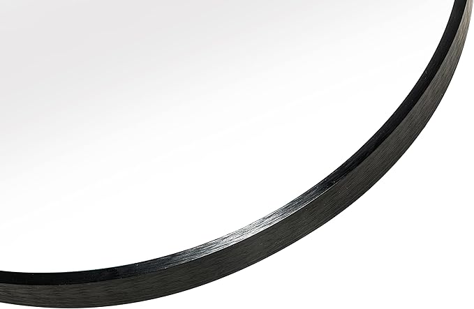 FrameWorks 24" Deluxe Contemporary Black Circular Aluminum Mirror - Image 7