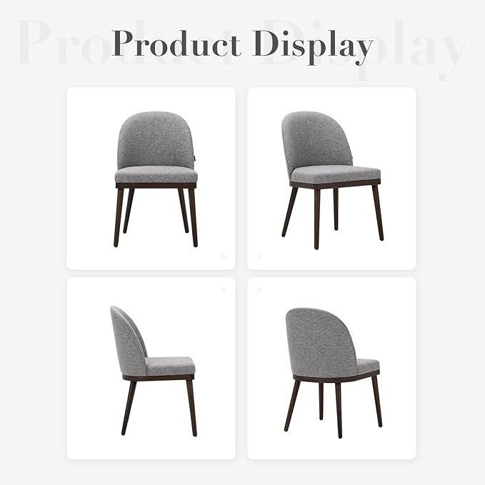 COLAMY Upholstered Dining Chairs Set of 2, Large Dining Room Kitchen Chairs - Image 6
