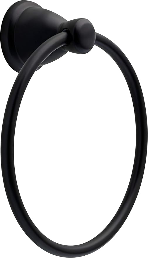 Franklin Brass Kinla 5-Piece Bathroom Set Matte Black 18" and 24" Towel Bar - Image 6