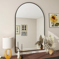 BEAUTYPEAK 26"x38" Arch Bathroom Mirror, Wall Mounted Vanity Metal Frame Mirror by BEAUTYPEAK