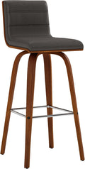 Armen Living Vienna Mid-Century Modern 30" Bar height Barstool Faux Leather by ArmenLiving