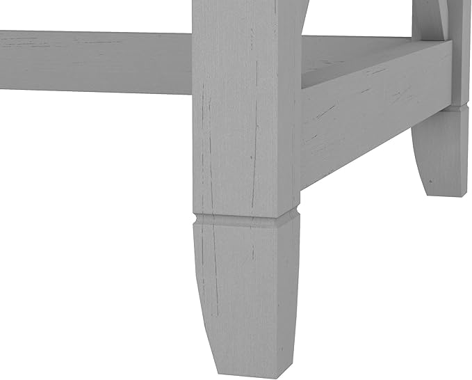 Bush Furniture Key West 60W Modern Farmhouse L Shaped Desk in Cape Cod Gray | - Image 6