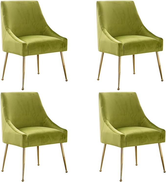 Modern Velvet Dining Chairs Set of 4, Contemporary Upholstered Furniture by HOLILA