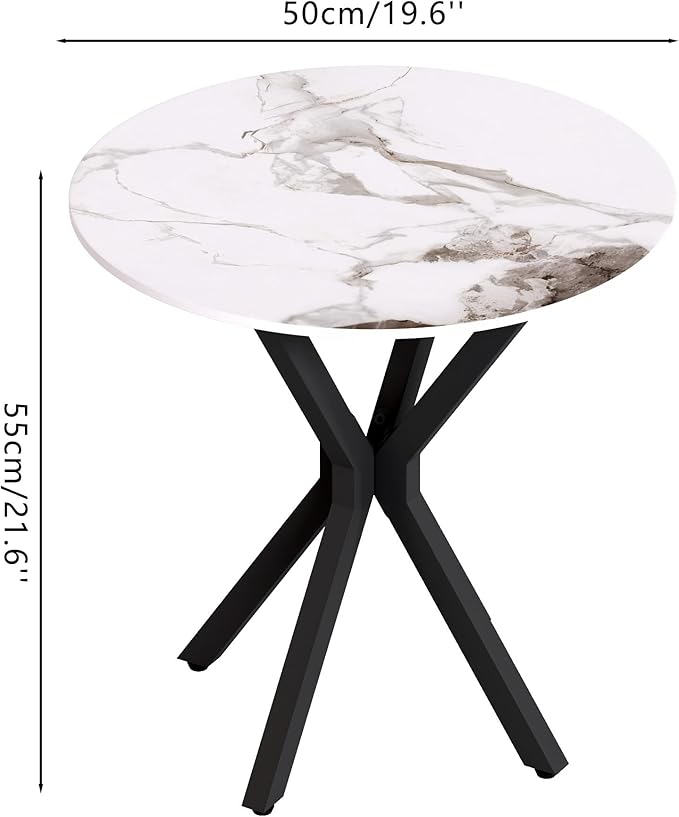 Round Side Table Set of 1, Modern Stylish End Table - Image 3