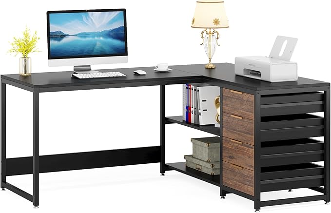 LITTLE TREE 59-Inch L Shaped Desk by LITTLETREE